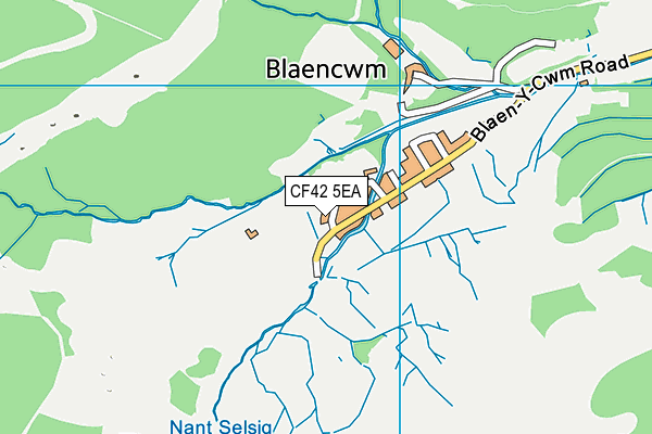 CF42 5EA map - OS VectorMap District (Ordnance Survey)