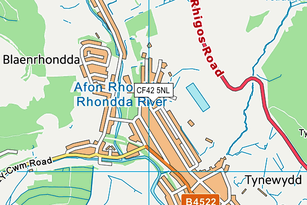 CF42 5NL map - OS VectorMap District (Ordnance Survey)