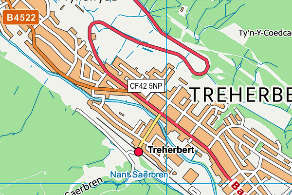 CF42 5NP map - OS VectorMap District (Ordnance Survey)