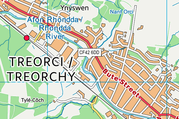 CF42 6DD map - OS VectorMap District (Ordnance Survey)