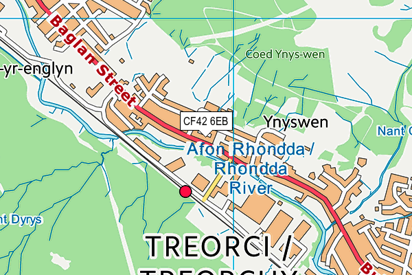 CF42 6EB map - OS VectorMap District (Ordnance Survey)