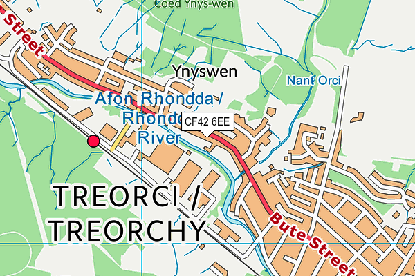 CF42 6EE map - OS VectorMap District (Ordnance Survey)