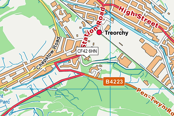 CF42 6HN map - OS VectorMap District (Ordnance Survey)