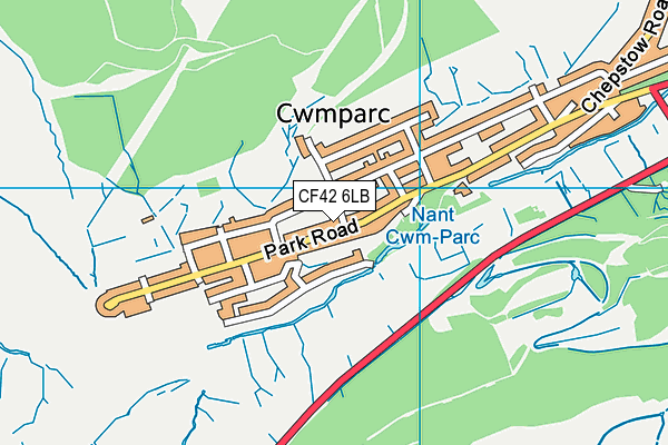 CF42 6LB map - OS VectorMap District (Ordnance Survey)
