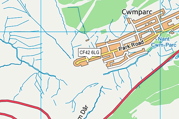 CF42 6LG map - OS VectorMap District (Ordnance Survey)