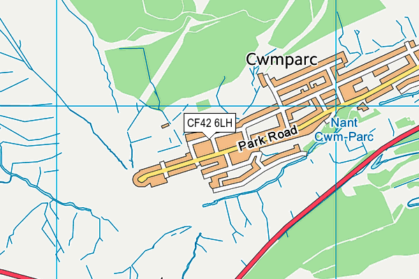 CF42 6LH map - OS VectorMap District (Ordnance Survey)