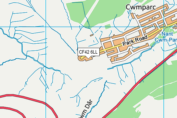 CF42 6LL map - OS VectorMap District (Ordnance Survey)