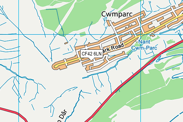 CF42 6LN map - OS VectorMap District (Ordnance Survey)