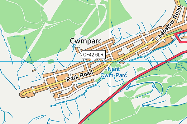 CF42 6LR map - OS VectorMap District (Ordnance Survey)