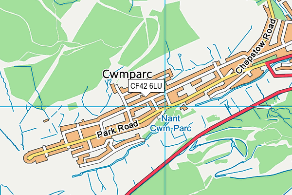 CF42 6LU map - OS VectorMap District (Ordnance Survey)