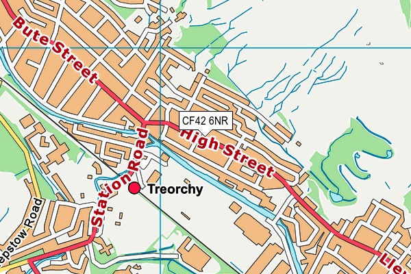 CF42 6NR map - OS VectorMap District (Ordnance Survey)