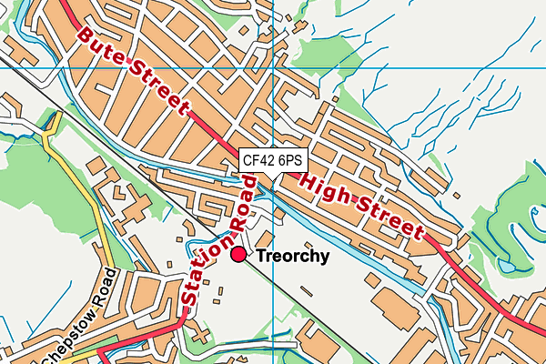 CF42 6PS map - OS VectorMap District (Ordnance Survey)