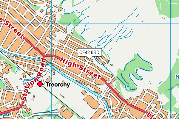 CF42 6RD map - OS VectorMap District (Ordnance Survey)