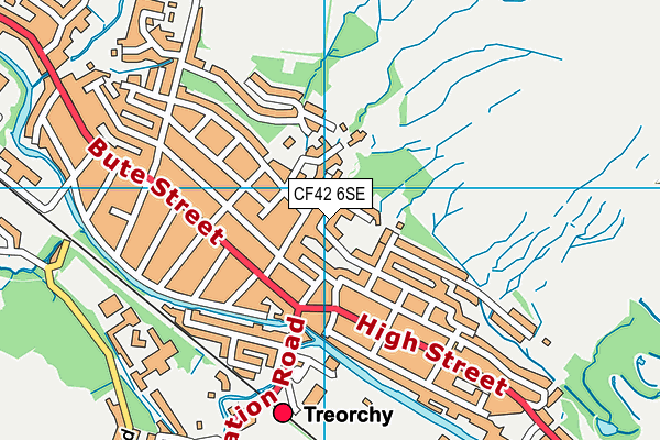 CF42 6SE map - OS VectorMap District (Ordnance Survey)