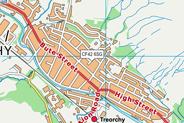 CF42 6SG map - OS VectorMap District (Ordnance Survey)