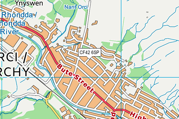 CF42 6SP map - OS VectorMap District (Ordnance Survey)