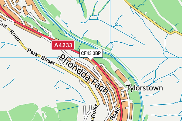 CF43 3BP map - OS VectorMap District (Ordnance Survey)