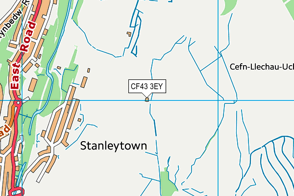 CF43 3EY map - OS VectorMap District (Ordnance Survey)