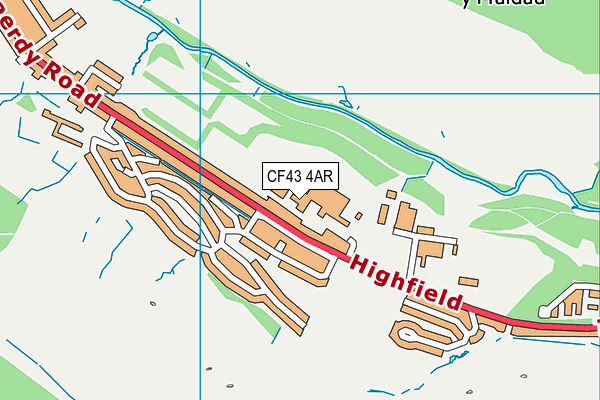 Ferndale Community School map (CF43 4AR) - OS VectorMap District (Ordnance Survey)