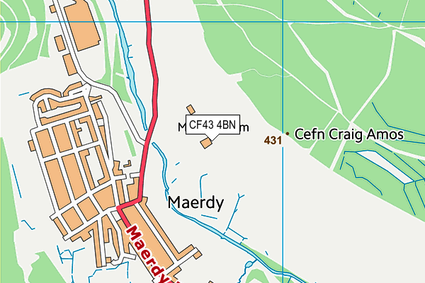 CF43 4BN map - OS VectorMap District (Ordnance Survey)