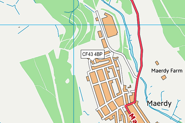 CF43 4BP map - OS VectorMap District (Ordnance Survey)