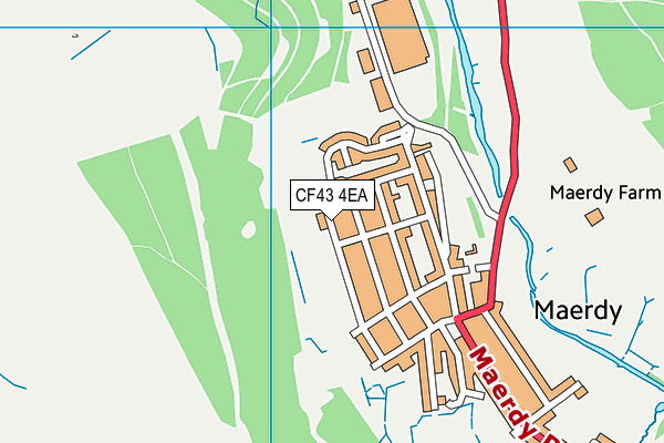 CF43 4EA map - OS VectorMap District (Ordnance Survey)