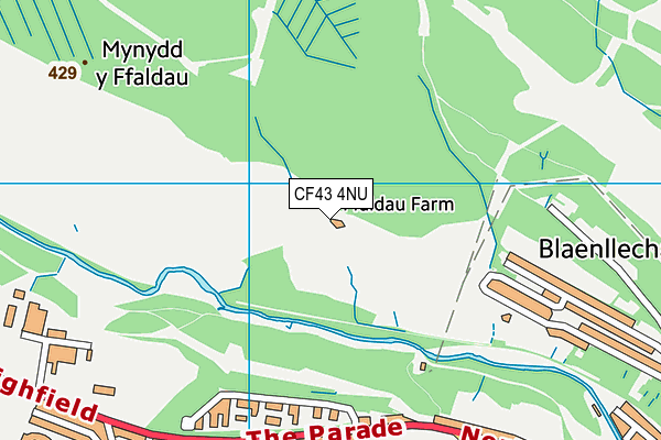 CF43 4NU map - OS VectorMap District (Ordnance Survey)