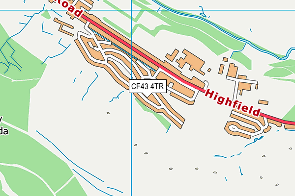 CF43 4TR map - OS VectorMap District (Ordnance Survey)