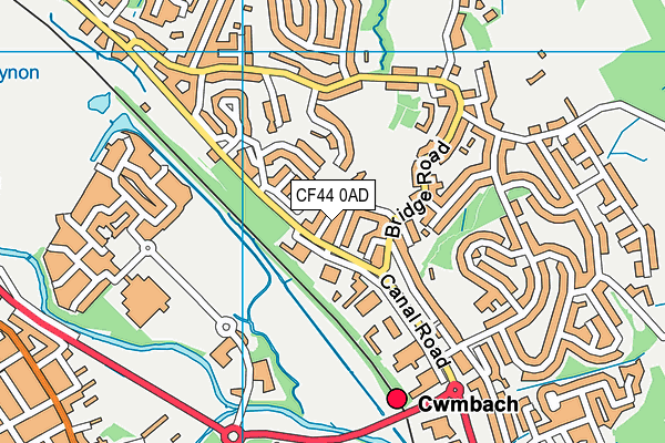 CF44 0AD map - OS VectorMap District (Ordnance Survey)