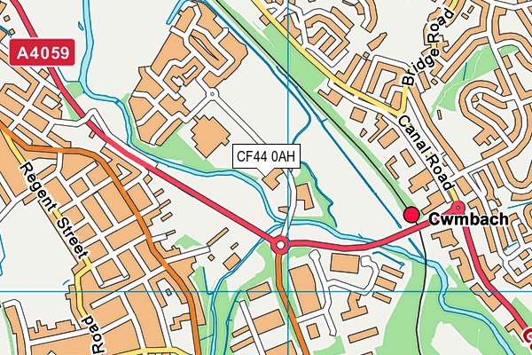 CF44 0AH map - OS VectorMap District (Ordnance Survey)