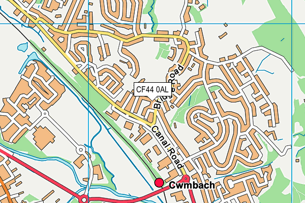 CF44 0AL map - OS VectorMap District (Ordnance Survey)