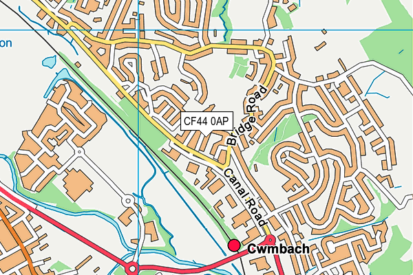 CF44 0AP map - OS VectorMap District (Ordnance Survey)