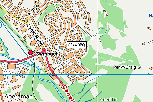 CF44 0BQ map - OS VectorMap District (Ordnance Survey)