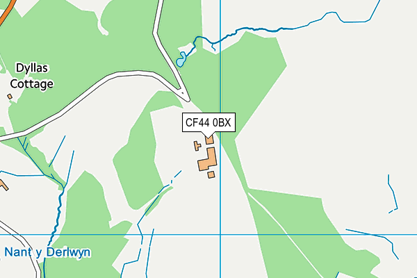 CF44 0BX map - OS VectorMap District (Ordnance Survey)