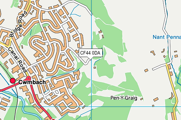 CF44 0DA map - OS VectorMap District (Ordnance Survey)