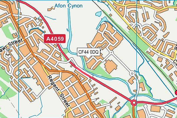 CF44 0DQ map - OS VectorMap District (Ordnance Survey)