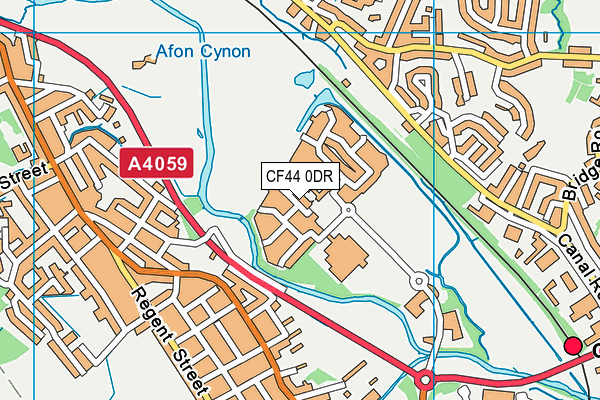 CF44 0DR map - OS VectorMap District (Ordnance Survey)