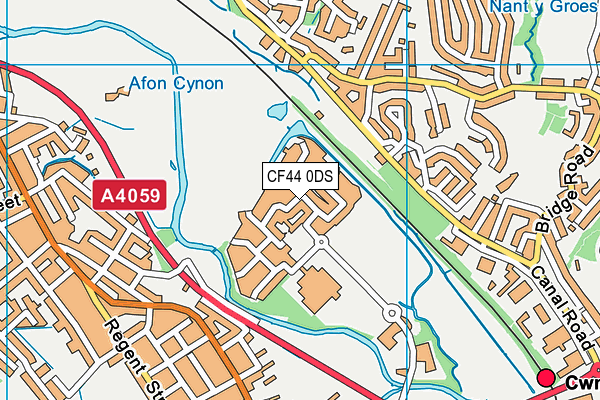 CF44 0DS map - OS VectorMap District (Ordnance Survey)