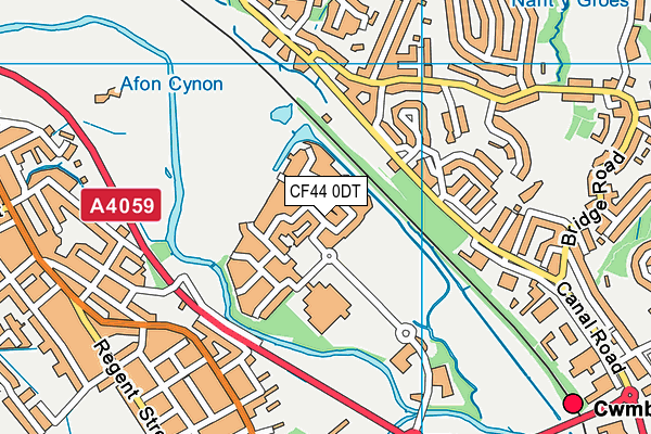 CF44 0DT map - OS VectorMap District (Ordnance Survey)