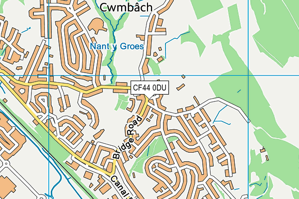 CF44 0DU map - OS VectorMap District (Ordnance Survey)