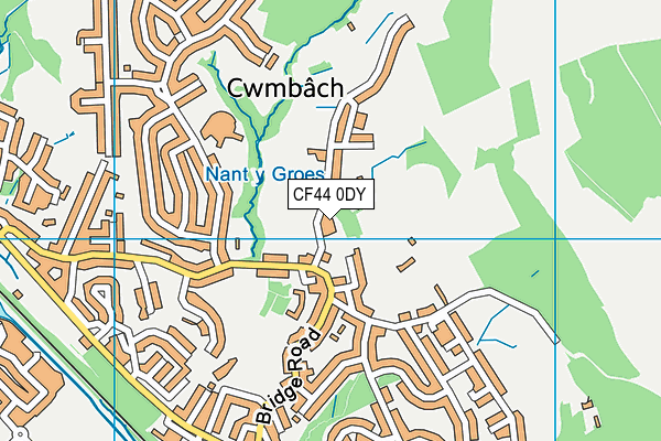 CF44 0DY map - OS VectorMap District (Ordnance Survey)