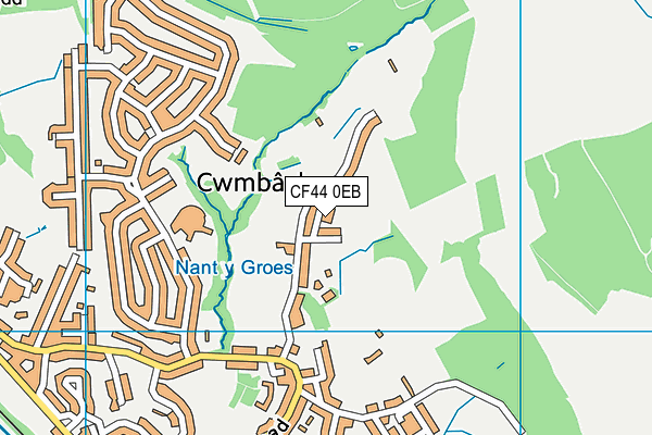 CF44 0EB map - OS VectorMap District (Ordnance Survey)