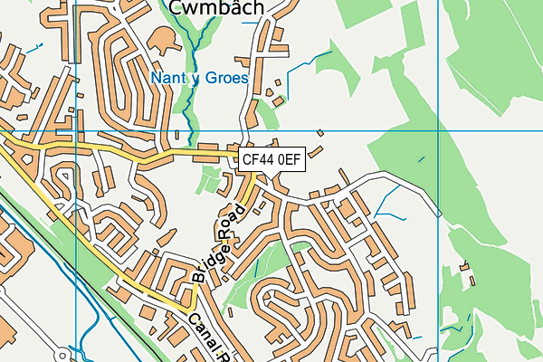 CF44 0EF map - OS VectorMap District (Ordnance Survey)