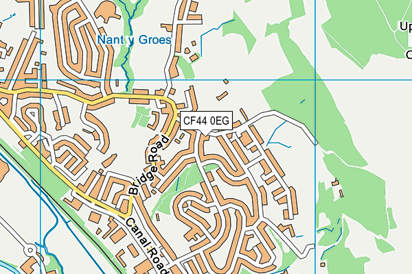 CF44 0EG map - OS VectorMap District (Ordnance Survey)