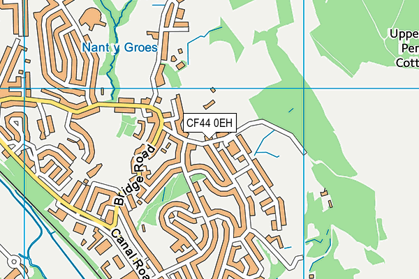 CF44 0EH map - OS VectorMap District (Ordnance Survey)