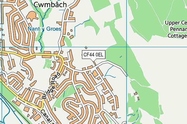 CF44 0EL map - OS VectorMap District (Ordnance Survey)