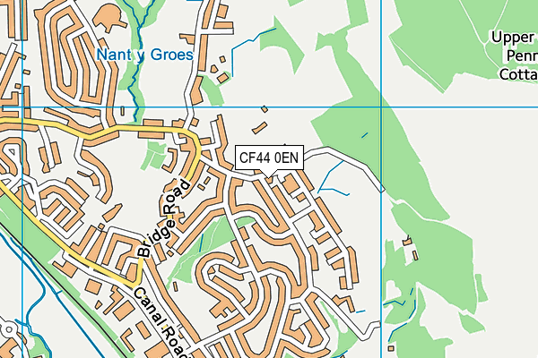 CF44 0EN map - OS VectorMap District (Ordnance Survey)