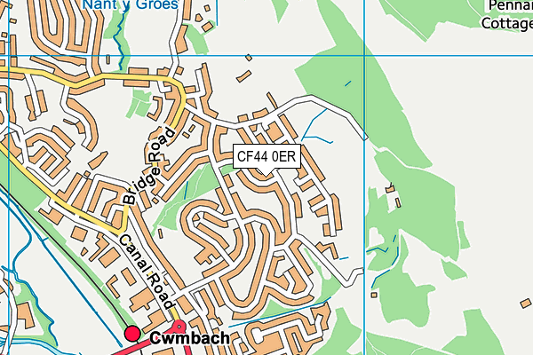 CF44 0ER map - OS VectorMap District (Ordnance Survey)