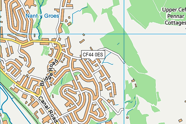 CF44 0ES map - OS VectorMap District (Ordnance Survey)