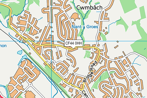 CF44 0HH map - OS VectorMap District (Ordnance Survey)